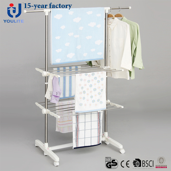 Stainless Steel Two Layer Telescopic Garment Hanger