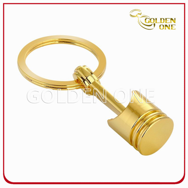 Hot Sale Best Quality Gold Plated Piston Metal Keyring