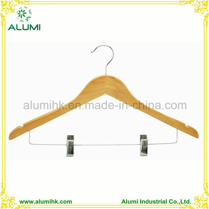 New Luxury Coat and Pant Wooden Hanger Female Hanger Anti-Theft Hangers