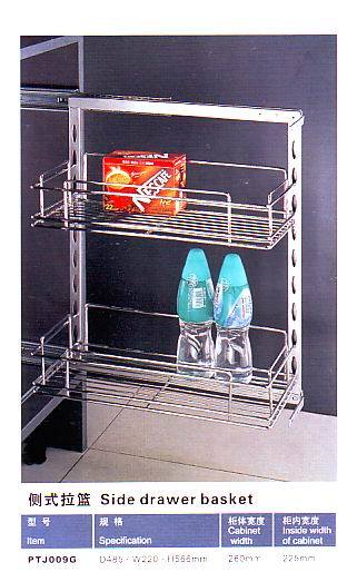 Ptj009g Kitchen Hardware Side Drawer Basket