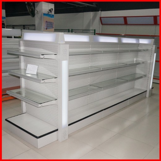 Cosmetic Display Supermarket Gondola Display Shelf Rack