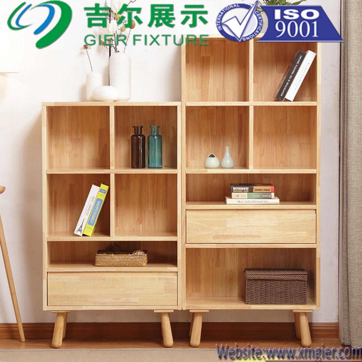 Books Wood Decourate Stand Shelf Rack for Display