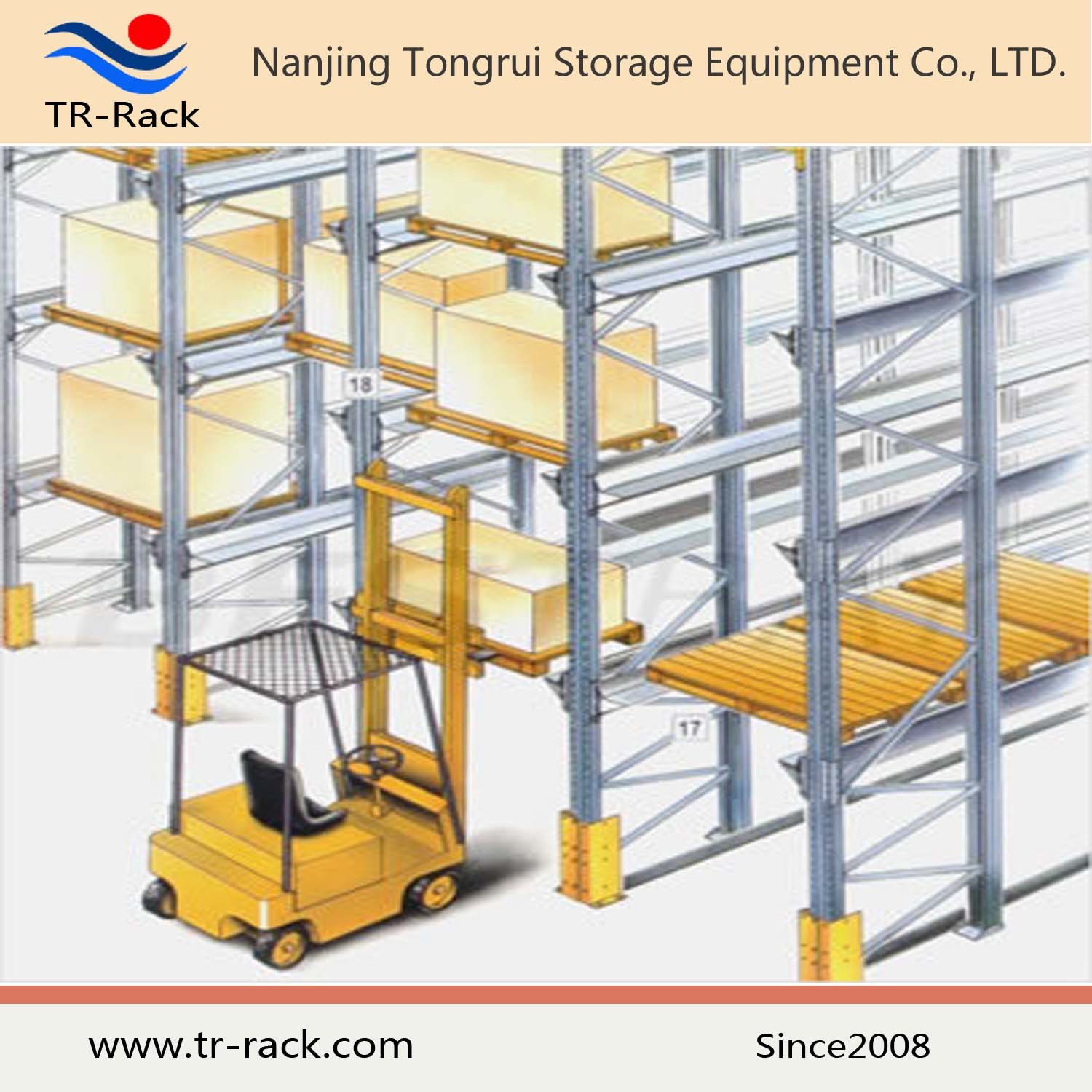 Steel Warehouse Drive in Pallet Racking From Tongrui Racking Manufacturer