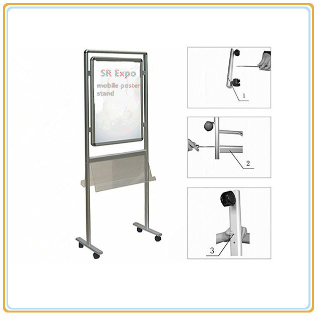 Mobile Poster Stand with 50*70cm Double Sided Posters