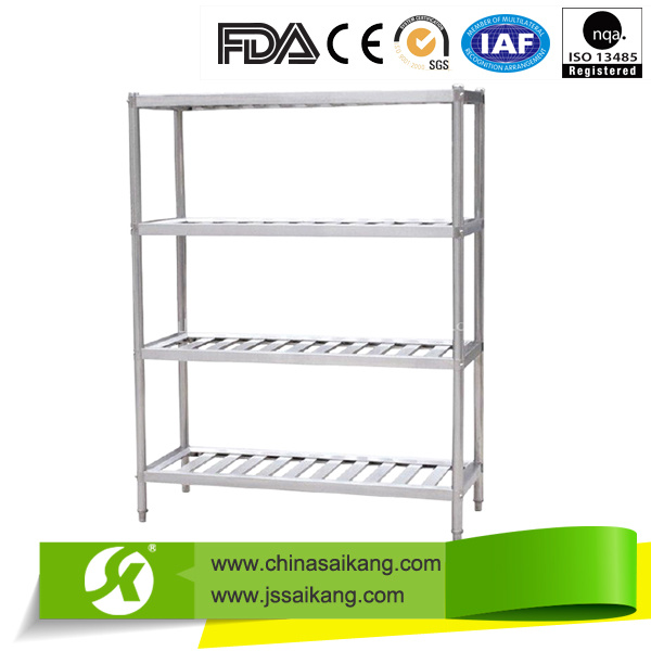 FDA Certification Comfortable Medical Equipment Stainless Steel Shelf with Four Layers
