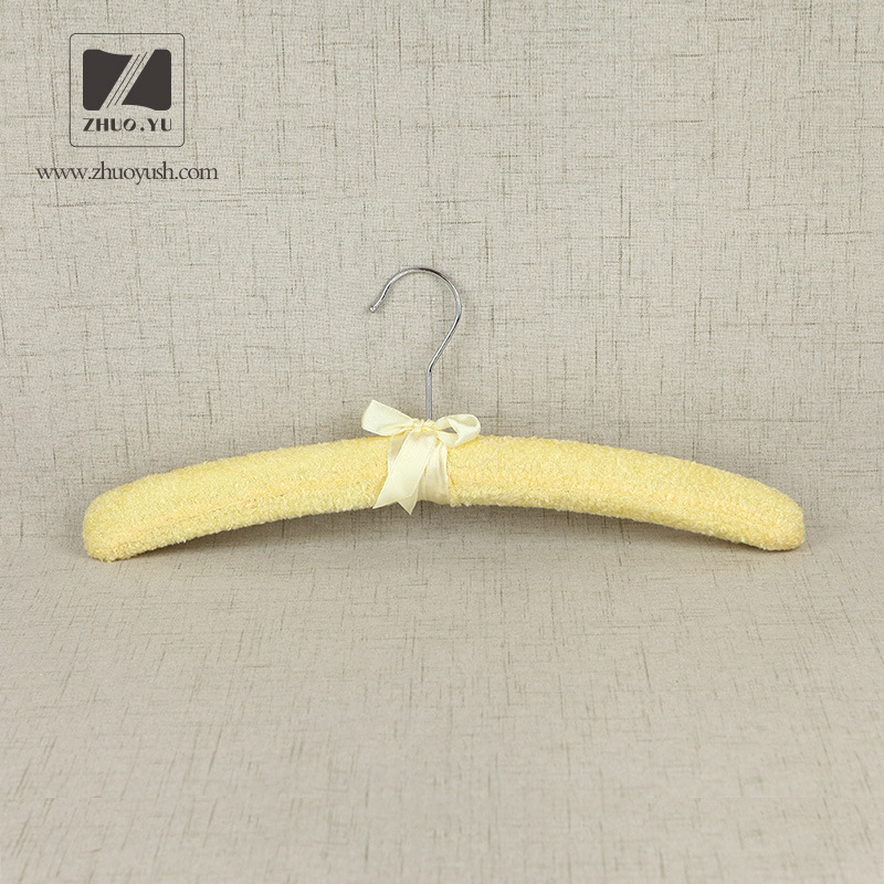 Custom Plush Fabric Satin Padded Shirt Hanger