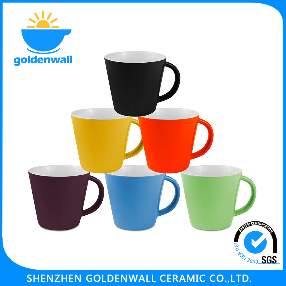 Customized Logo 350ml Porcelain Holder Coffee Mug