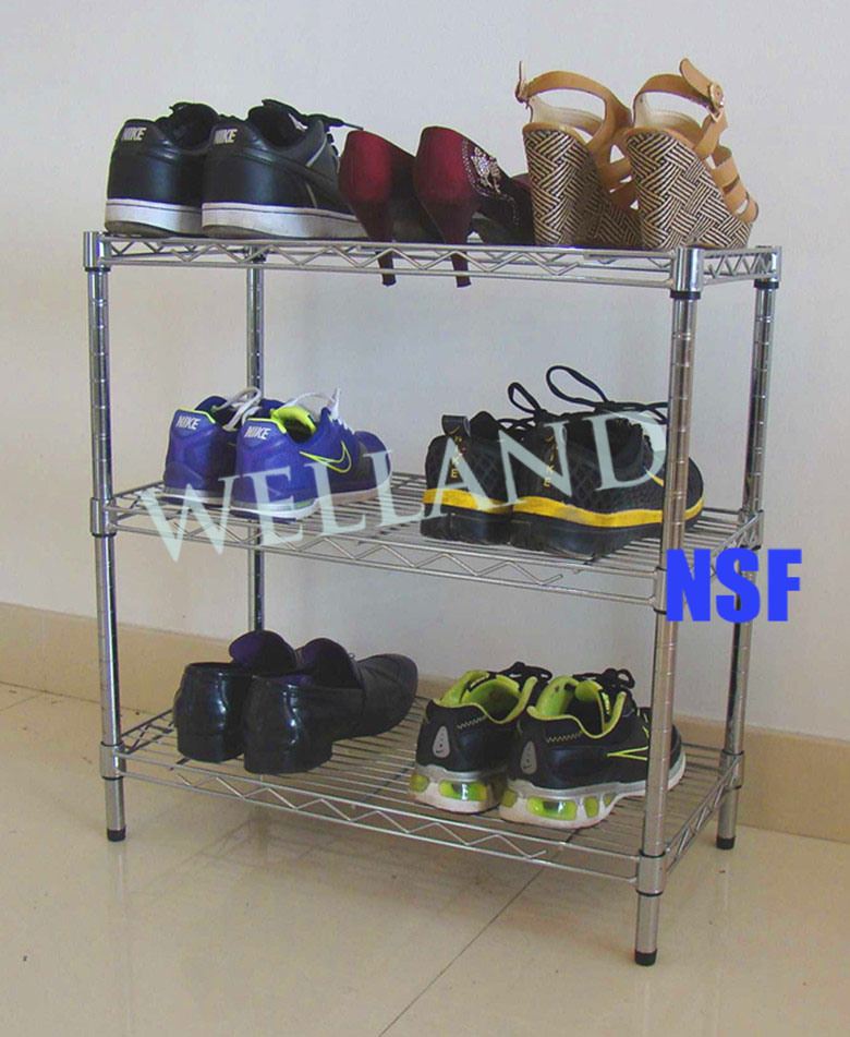 Adjustable Steel Chrome Shoes Rack (LD503050C3C)