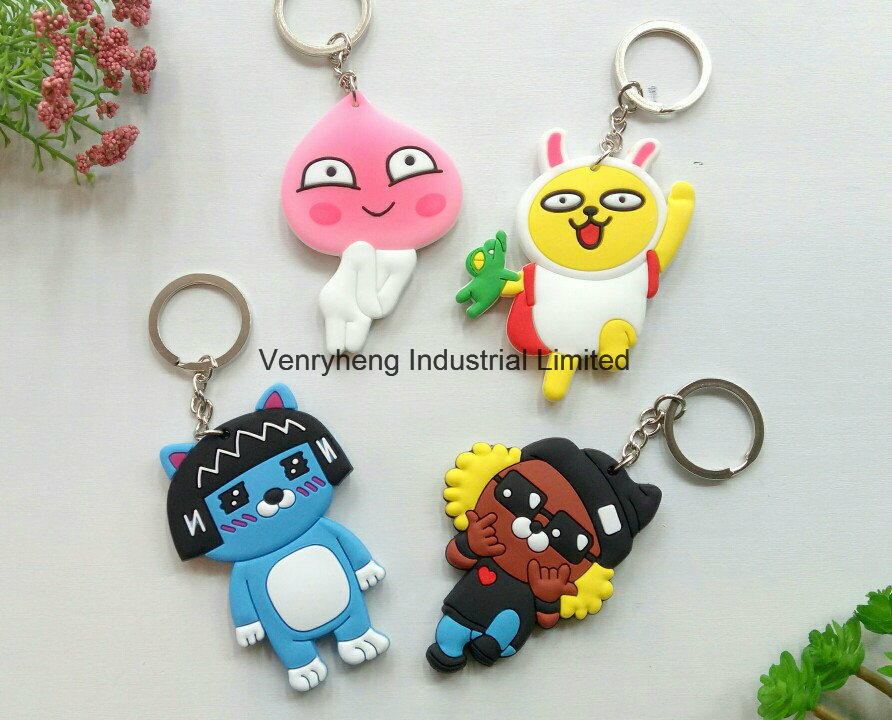 Rubbe 3D PVC Keychain