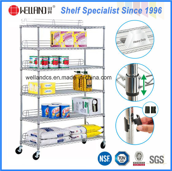 Chrome Plated Metal Restaurant Kitchen Wire Storage Shelving Rack