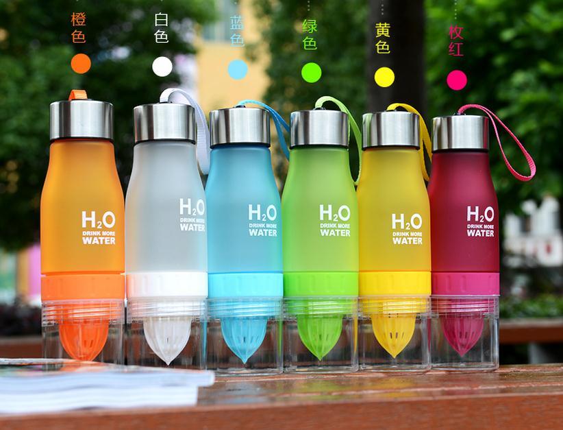 600-750ml Plastic or Glass Lemon Water Bottle