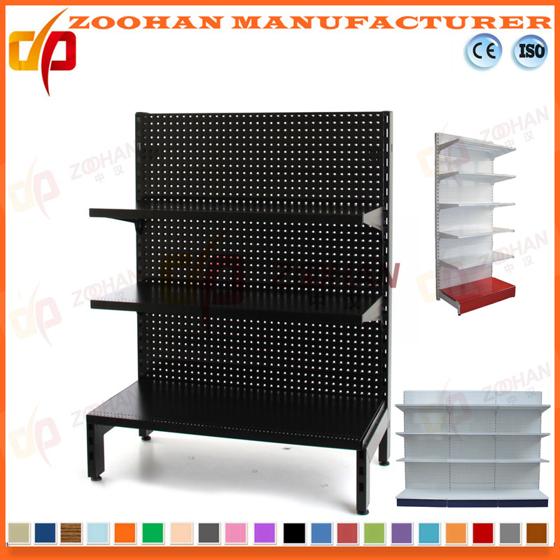 Customized Supermarket Hypermarket Iron Wall Display Shelving Shelf (Zhs573)