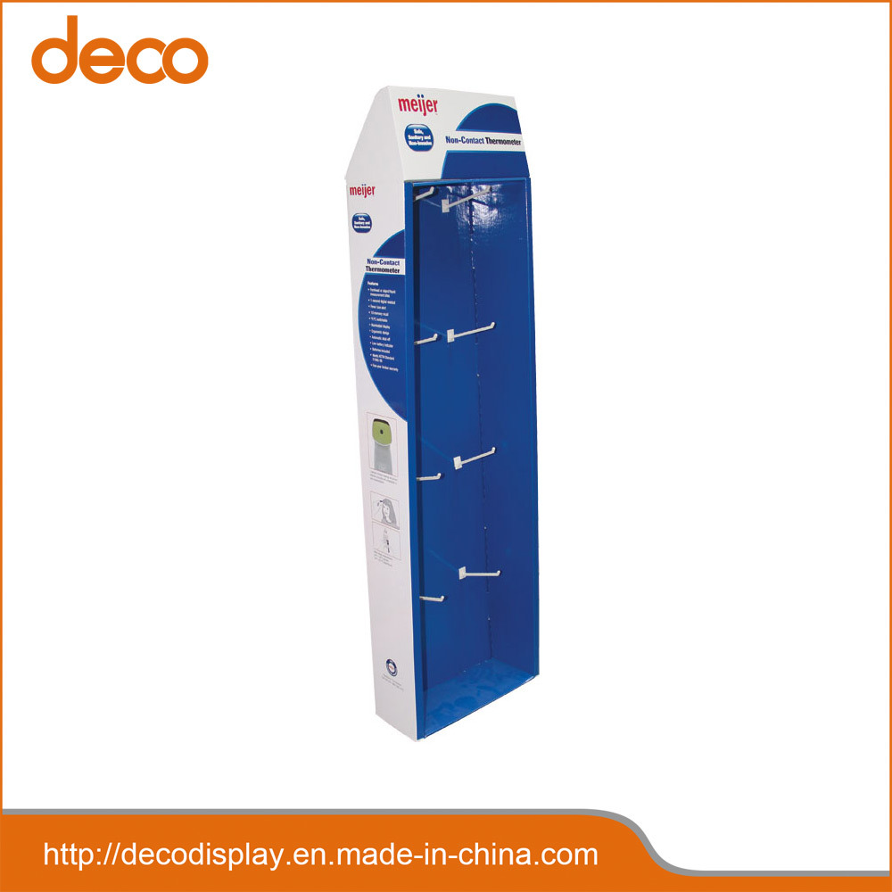 China Store Promote Plastic Hook Cardboard Display Rack