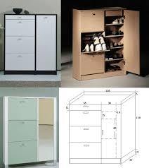 Multiple Functions 3-Door Wooden Shoe Cabinet