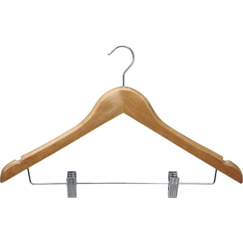 Female Clothes Shirt Trousers Garment Hanger with Metal Clips