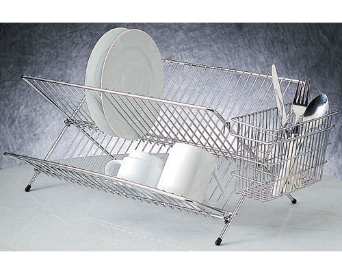 Stainless Steel Compact Folding Dish Rack