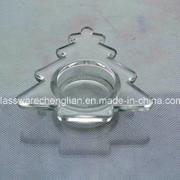 Christmas Tree Shape of Glass Canlde Holders (ZT-083)