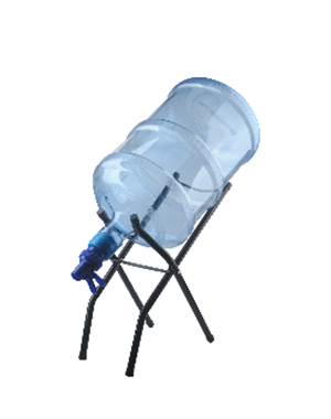 5 Gallon Botted Water&Metal Cradle with Aqua Valve