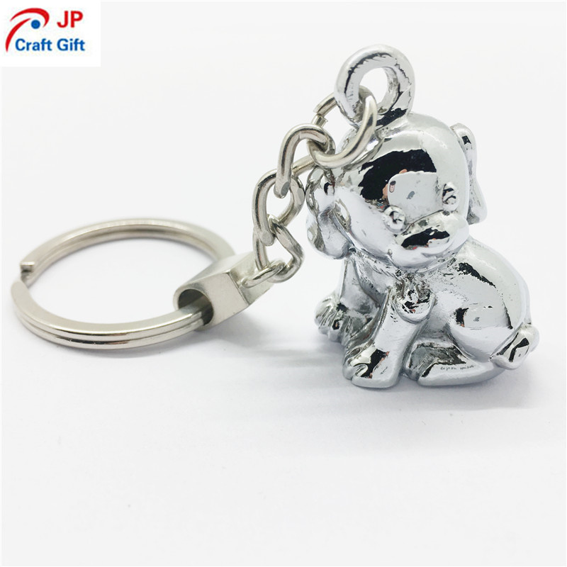 Customized Dog Shape Metal Keychain