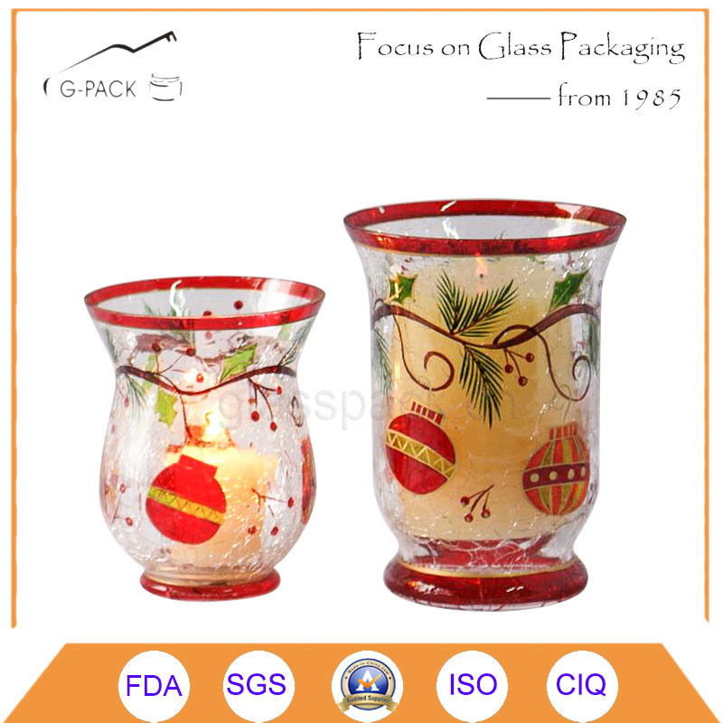 Pattern Decoration Glass Candle Holder