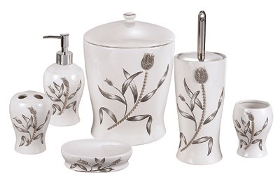 6 PCS Stylish Ceramic Bathroom Set