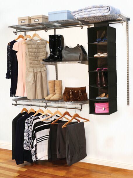 1.8m Metal Closet Kit with Fabric Storage