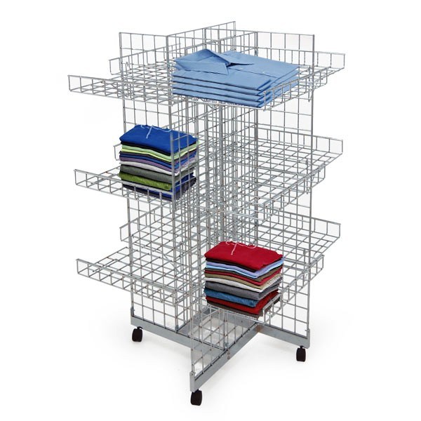 4 Sides Store Display Stand/Display Rack for Clothes Promotion