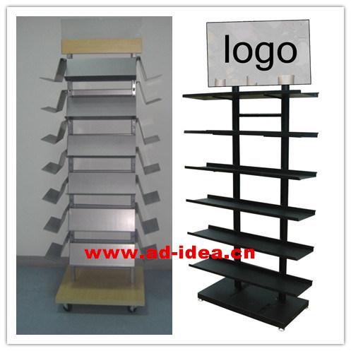 Metal Display Rack, Two Sided Powder Coated Stand