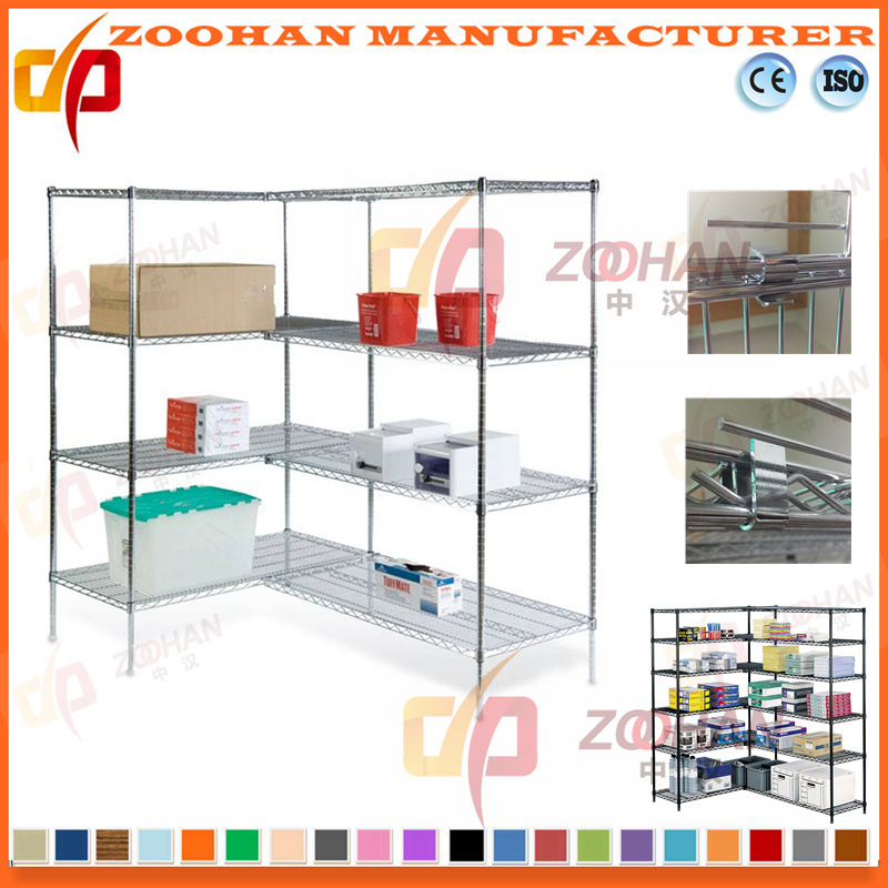 Adjustable Home and Office Corner Wire Shelf Stand (Zhw29)