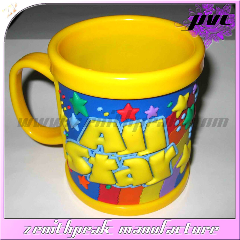 Wholesale Sublimation PVC Mugs Bulk Rubber Plastic Cup