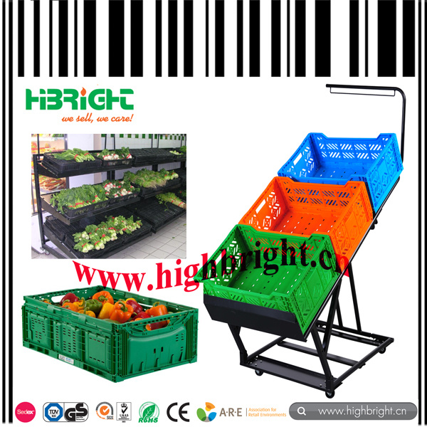 Fruit and Vegetable Ramp Supermarket Shelving