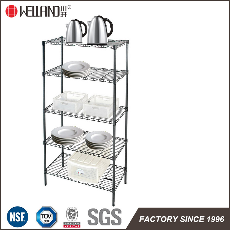 Adjustable Light Duty Steel Kitchen Wire Shelf Rack for Household