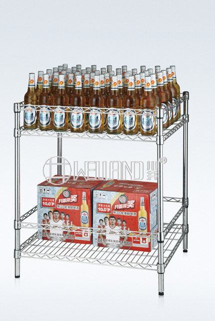 Adjustable Chrome Heavy Duty Square Display Rack