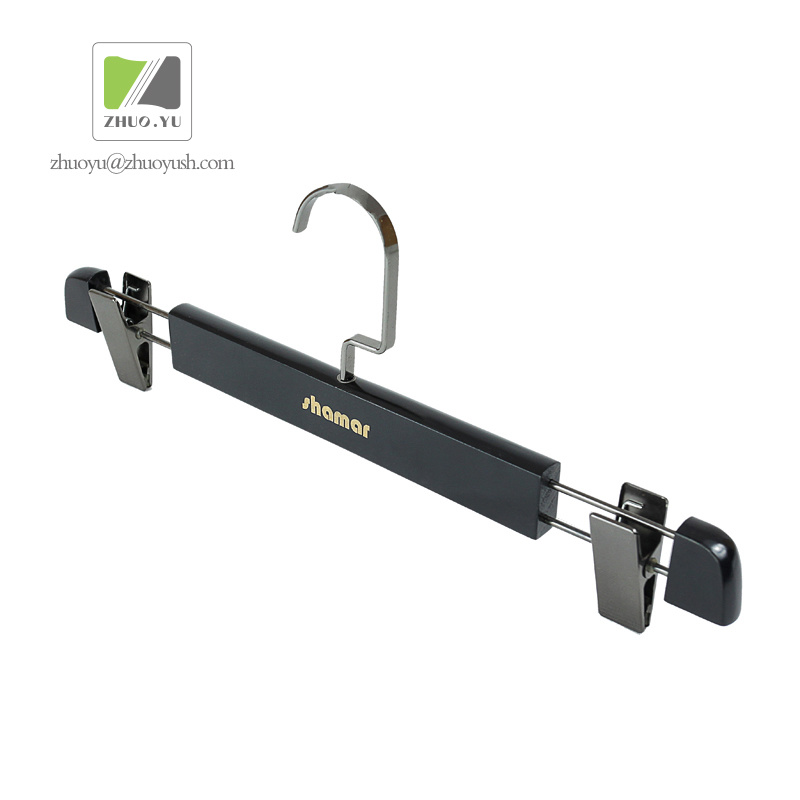 Ex-Factory Price Glossy Black Garment Hanger for Women's Trouser