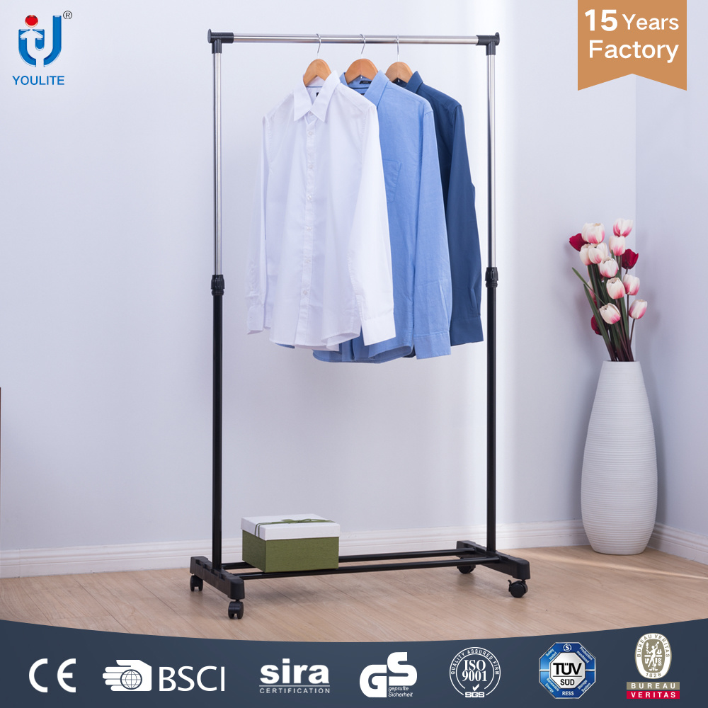 Extendable Garment Rack Stainless Steel Double Layer Telescopic Clothes Hanger