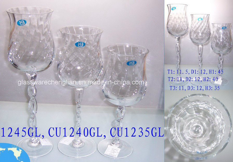 Clear Glass Candle Holder (CU1235GL)