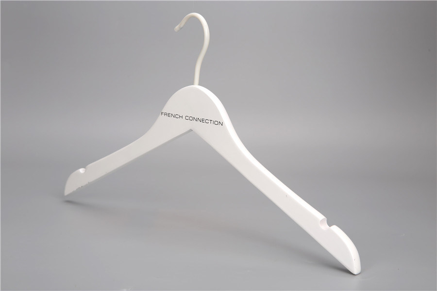 Custom Wooden White Color Clothes Hanger