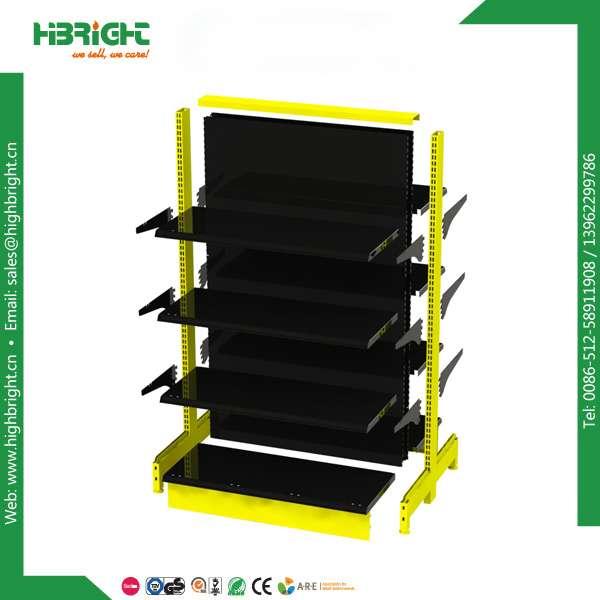 Retail Store Display Double Side Gondola Shelving