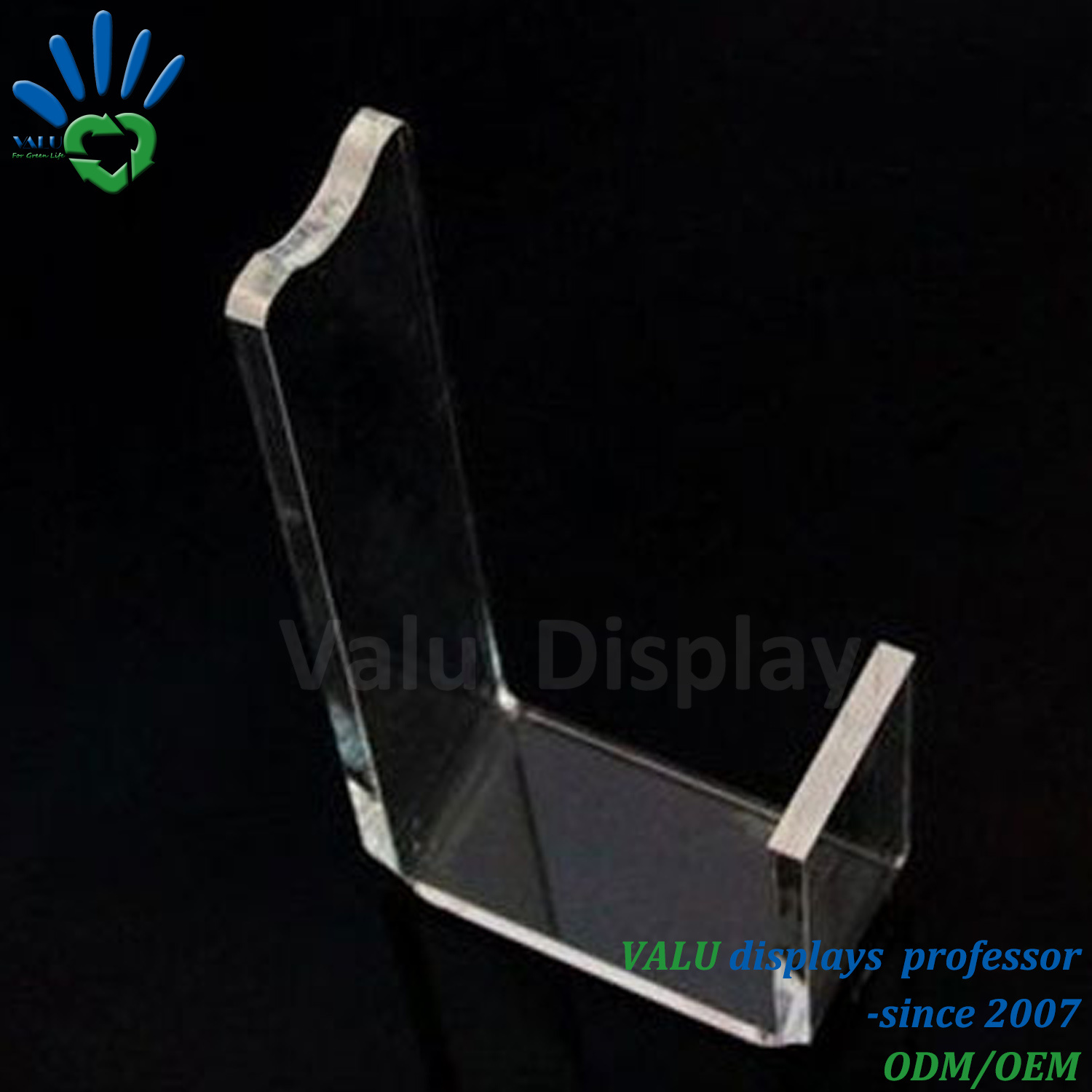 U Shape Clear Acrylic Shoe Display Rack