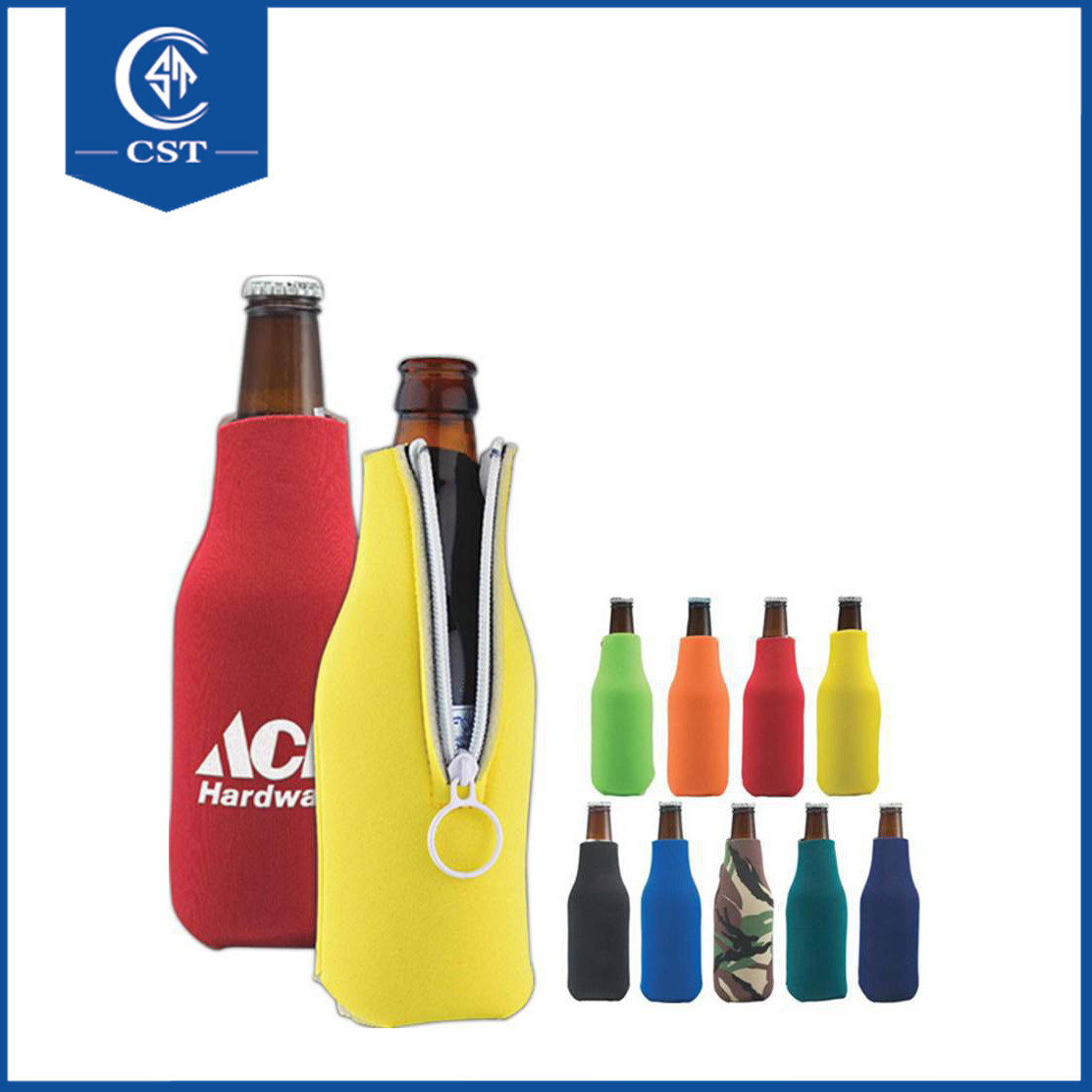 Neoprene Beer Cooler, Beverage Bottle Holder, Insulated Bottle Cooler