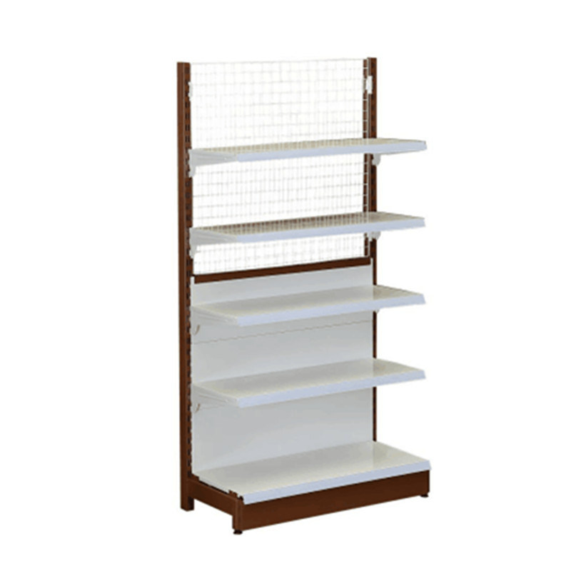 Wire Shelving Retail Store Mesh Single Side Display Shelf