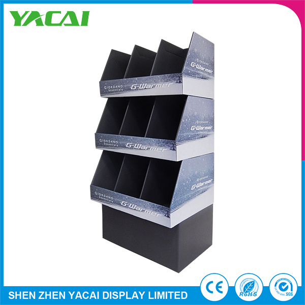 Stores Indoor Stand Cardboard Paper Floor Display Rack Factory