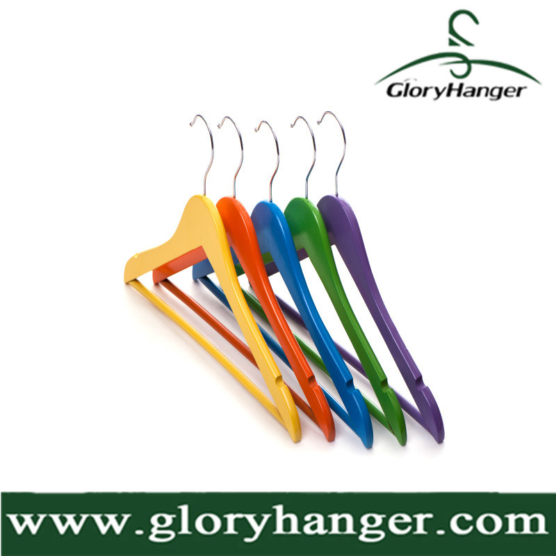 Colorful Kids Clothing Hanger Wholesale, Children Wooden Hanger