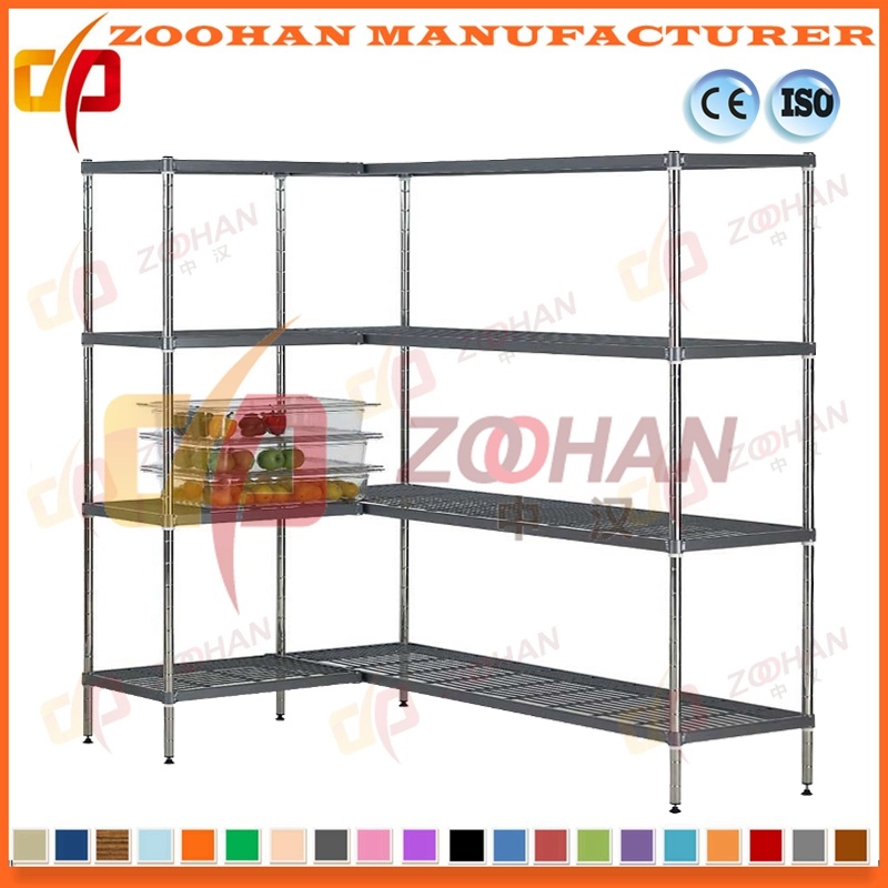 Metal Wire Mesh Display Shelving Warehouse Shelf Storage Rack (Zhr155)