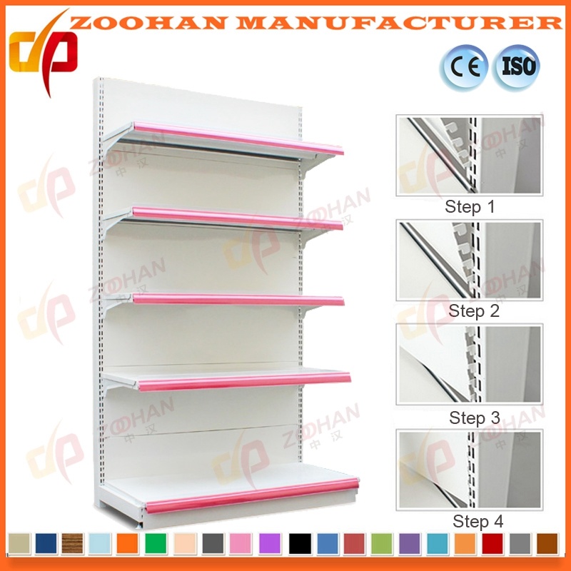 Metallic Wall Shelves Supermarket Store Storage Racks Display Shelving (Zhs408)