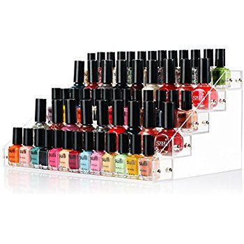 Tiered Clear Acrylic Nail Polish Rack  Acrylic Nail Polish Organizer