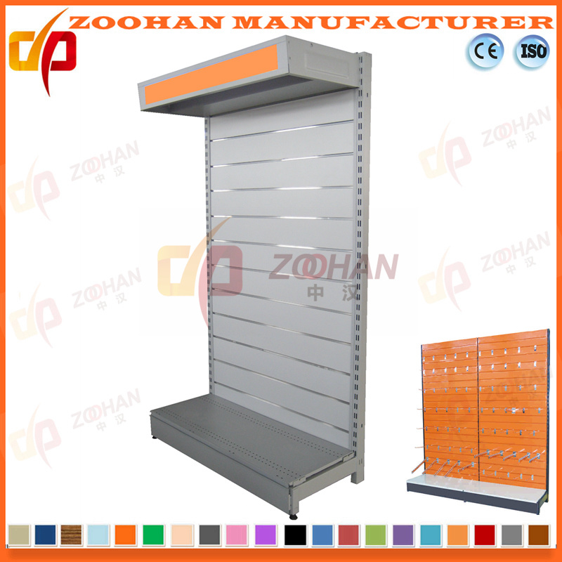 New Customized Supermarket Display Wall Shelving with Light Box (Zhs245)