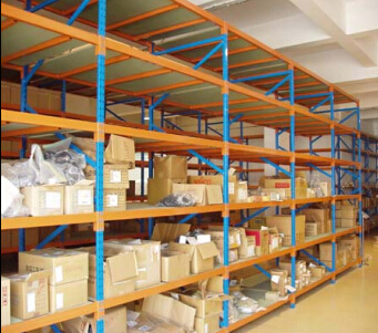 Customized Long Span Shelving in Warehouse