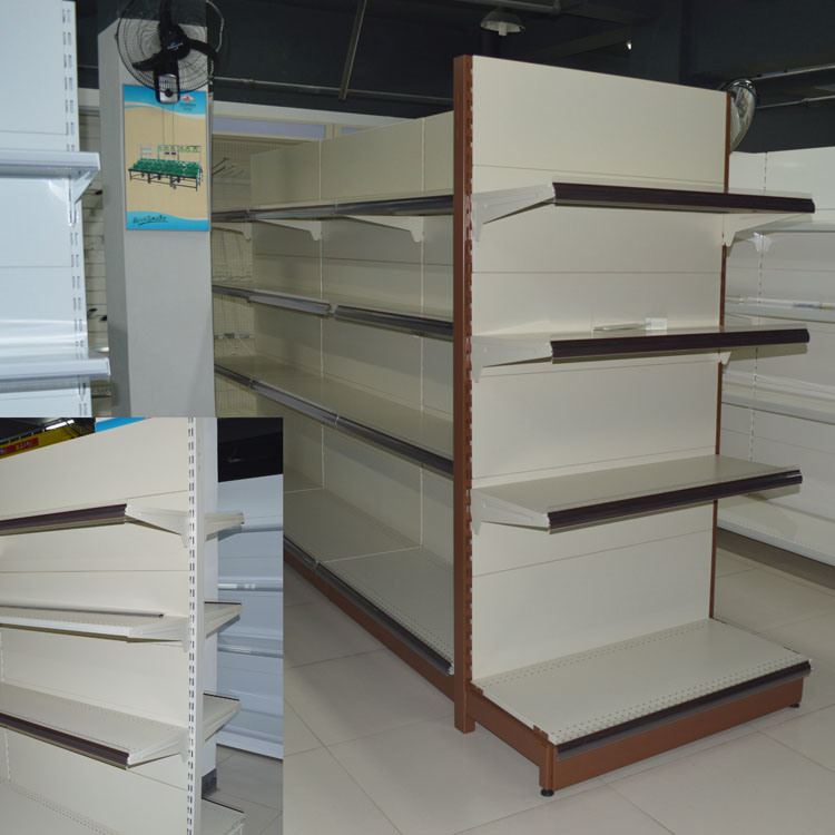 Double Side Gondola Design Supermarket Store Goods Display Shelf