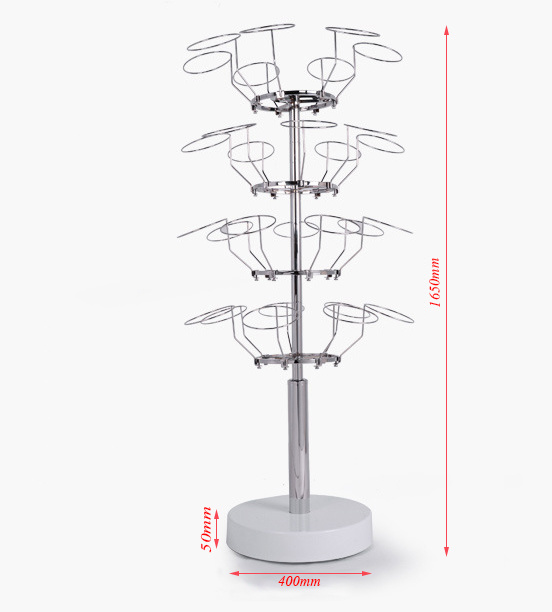 Custom Rotatable Metal Clothing Shelf / Hat Rack